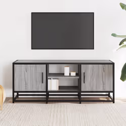vidaXL Mobile TV Grigio Sonoma 100x35x41 cm Legno Multistrato Metallo - Vista aggiuntiva 3