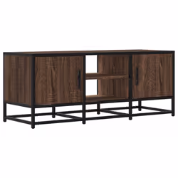 vidaXL Mobile TV Rovere Marrone 100x35x41 cm Legno Multistrato Metallo - Vista aggiuntiva 2