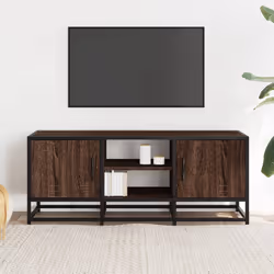 vidaXL Mobile TV Rovere Marrone 100x35x41 cm Legno Multistrato Metallo - Vista aggiuntiva 3