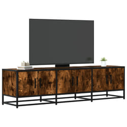 vidaXL Mobile TV Rovere Fumo 150x35x41 cm in Truciolato e Metallo