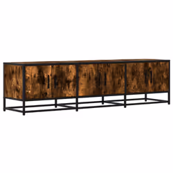 vidaXL Mobile TV Rovere Fumo 150x35x41 cm in Truciolato e Metallo - Vista aggiuntiva 2