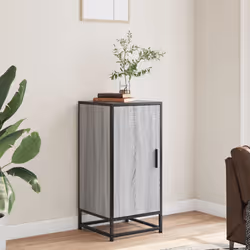 vidaXL Credenza Grigio Sonoma 35,5x35x76 cm in Truciolato e Metallo - Vista aggiuntiva 3
