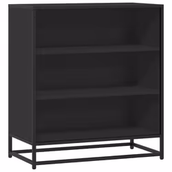 vidaXL Credenza Rovere Nera 68x35x76 cm in Truciolato e Metallo - Vista aggiuntiva 2