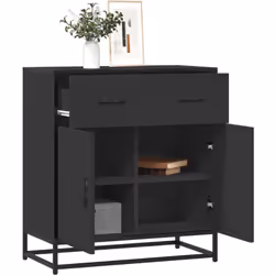 Colore: Nero Materiale: Truciolato, metallo Dimensioni: 68 x 35 x 76 cm (L x P x A) Capacità massima di peso (totale): 60 kg ...