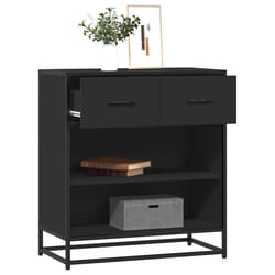 vidaXL Credenza Rovere Nera 68x35x76 cm in Legno Multistrato