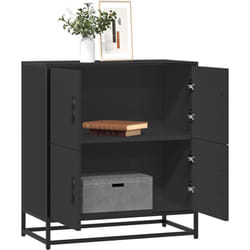 Vidaxl - Credenza Rovere Nera 68x35x76 cm in Legno Multistrato