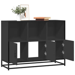 vidaXL Credenza Nera 100x35x76 cm in Legno Multistrato