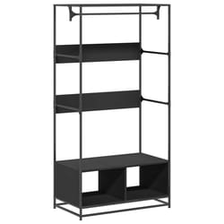 VidaXL 849294 organizzatore per conservazione da appendere Metallo, Legno Nero