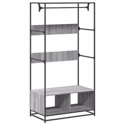 vidaXL Armadio Grigio Sonoma 90x50x180 cm in Truciolato - Vista aggiuntiva 2