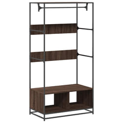 VidaXL 849298 organizzatore per conservazione da appendere Metallo, Legno Marrone