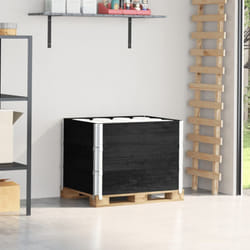 Paretali per Pallet 3 pz Neri 80x60cm in Legno Massello di Pino Vidaxl 487576