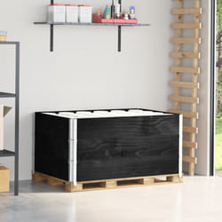 Paretali per Pallet 3 pz Neri 120x80cm Legno Massello di Pino Vidaxl 564255