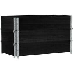 Vidaxl - Paretali per Pallet 3 pz Neri 100x50cm Legno Massello di Pino