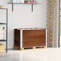 Paretali per Pallet 3pz Marroni 100x50cm Legno Massello di Pino Vidaxl 556896