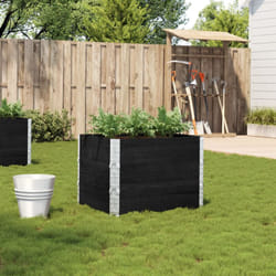 Vidaxl - Fioriera da Giardino Nera 80x60 cm in Legno Massello di Pino 298063