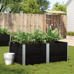 Vidaxl - Fioriera da Giardino Nera 150x100 cm in Legno Massello di Pino 805909