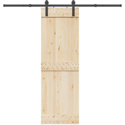 Kit di Binari per Porte Scorrevoli 213,5 cm Acciaio Nero Vidaxl 9945
