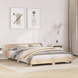 Letto senza Materasso 160x200 cm in Legno Massello di Pino Vidaxl 443042