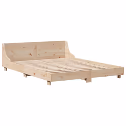vidaXL Letto senza Materasso 140x190 cm in Legno Massello di Pino - Vista aggiuntiva 3
