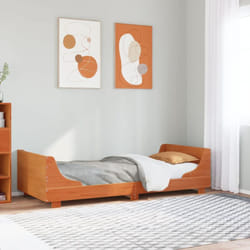Letto senza Materasso Marrone Cera 90x200 cm Legno di Pino Vidaxl 197812