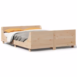 vidaXL Letto senza Materasso 120x190 cm in Legno Massello di Pino - Vista aggiuntiva 2