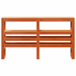 vidaXL Testiera con Ripiani Marrone Cera 160 cm Legno Massello di Pino - Vista aggiuntiva 3