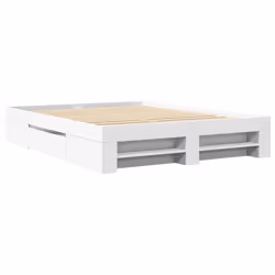 vidaXL Giroletto senza Materasso Bianco 160x200cm in Legno Multistrato - Vista aggiuntiva 3