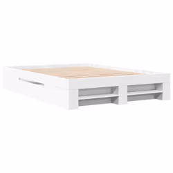 vidaXL Giroletto Bianco 135x190 cm in Legno Multistrato - Vista aggiuntiva 3