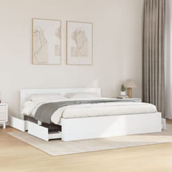 Giroletto con Testiera senza Materasso Bianco 180x200 cm vidaXL119963