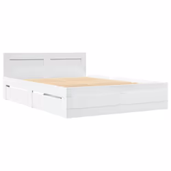 vidaXL Giroletto con Testiera senza Materasso Bianco 140x190 cm - Vista aggiuntiva 3