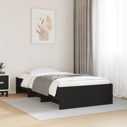 vidaXL Giroletto Nero 90x200 cm in Legno Multistrato