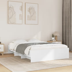 vidaXL Giroletto Bianco 135x190 cm in Legno Multistrato