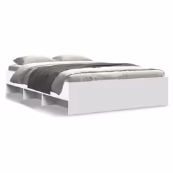 vidaXL Giroletto Bianco 135x190 cm in Legno Multistrato - Vista aggiuntiva 2
