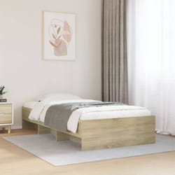 Giroletto senza Materasso Rovere Sonoma 90x190 cm in Truciolato Vidaxl 412788