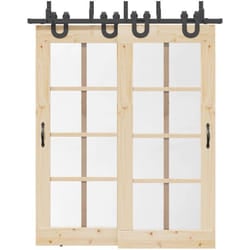 Kit di Binari per Porte Scorrevoli 183 cm Acciaio Nero - Vidaxl
