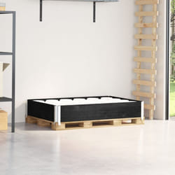 Paretale per Pallet Nero 120x80 cm in Legno Massello di Pino Vidaxl 746441