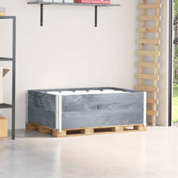 Paretali per Pallet 2pz Grigi 120x80cm Legno Massello di Pino Vidaxl 394195