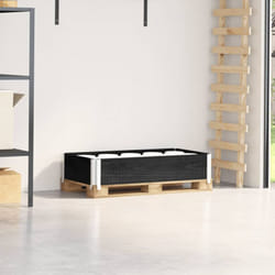 Vidaxl - Paretale per Pallet Nero 100x50 cm in Legno Massello di Pino 987737