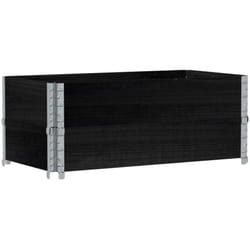 Vidaxl - Paretali per Pallet 2 pz Neri 100x50cm Legno Massello di Pino