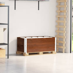 Paretali per Pallet 2pz Marroni 100x50cm Legno Massello di Pino Vidaxl 540575