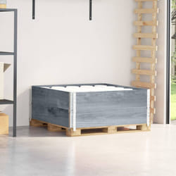 Paretali per Pallet 2pz Grigi 100x100cm Legno Massello di Pino Vidaxl 828597