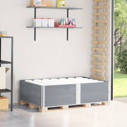 Paretali per Pallet 2pz Grigi 150x100cm Legno Massello di Pino Vidaxl 455045