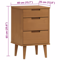 VidaXL 4013409 comodino Marrone - Vista aggiuntiva 8