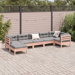 Set Divani Giardino 7 pz Cuscini Legno Massello Abete Douglascod mxl 116626 - Vista aggiuntiva 3