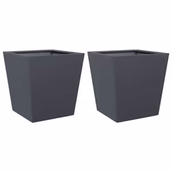 vidaXL Fioriere da Giardino 2 pz Antracite 40x40x40 cm in Acciaio - Vista aggiuntiva 2
