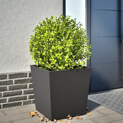 Fioriera da Giardino Nera 50x50x50 cm in Acciaio vidaXL613147