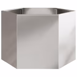 vidaXL Fioriera da Giardino Esagono 69x60x45 cm in Acciaio Inox - Vista aggiuntiva 2
