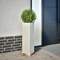 Vidaxl - Fioriere 2 pz Bianche Triangolari 30x26x75 cm in Acciaio 337030