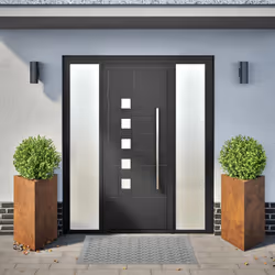 vidaXL Fioriere da Giardino 2 pz Triangolari 50x43x75cm Acciaio Corten - Vista aggiuntiva 3