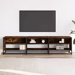 vidaXL Mobile Porta TV Rovere Fumo 180x40x46 cm in Truciolato - Vista aggiuntiva 3